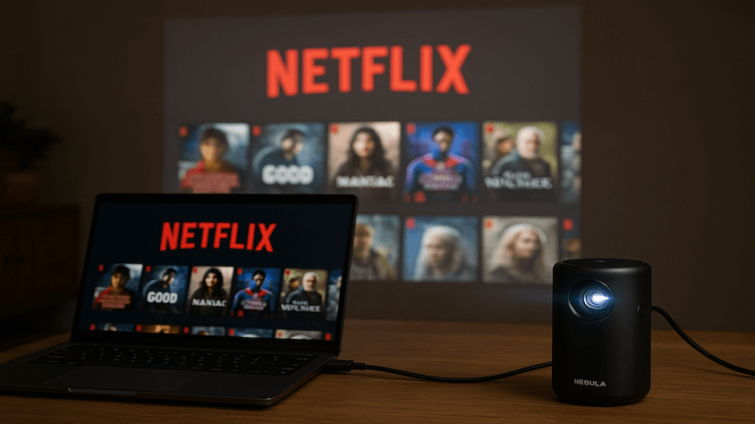 PCを接続してNetflixを観る
