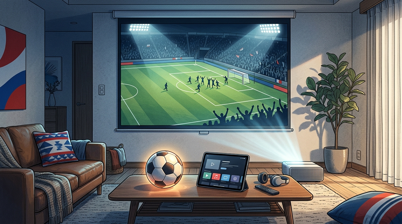 DAZNをプロジェクターで観てW杯2026を大画面化