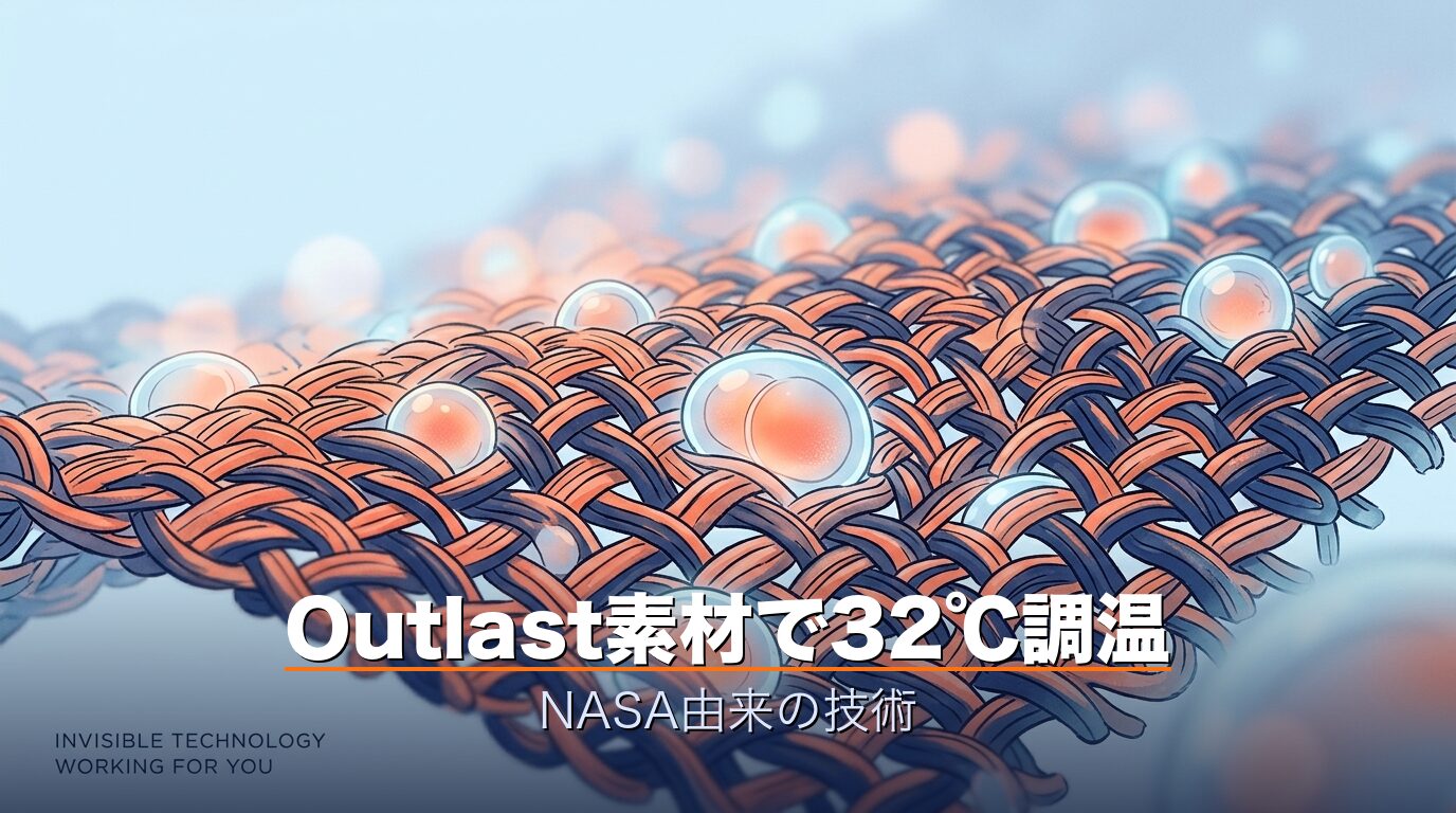 Outlast素材で32℃調温の仕組み