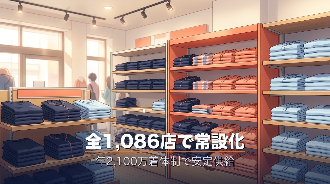 全店常設売場とSKU偏在の構造（リカバリーウェア常設）