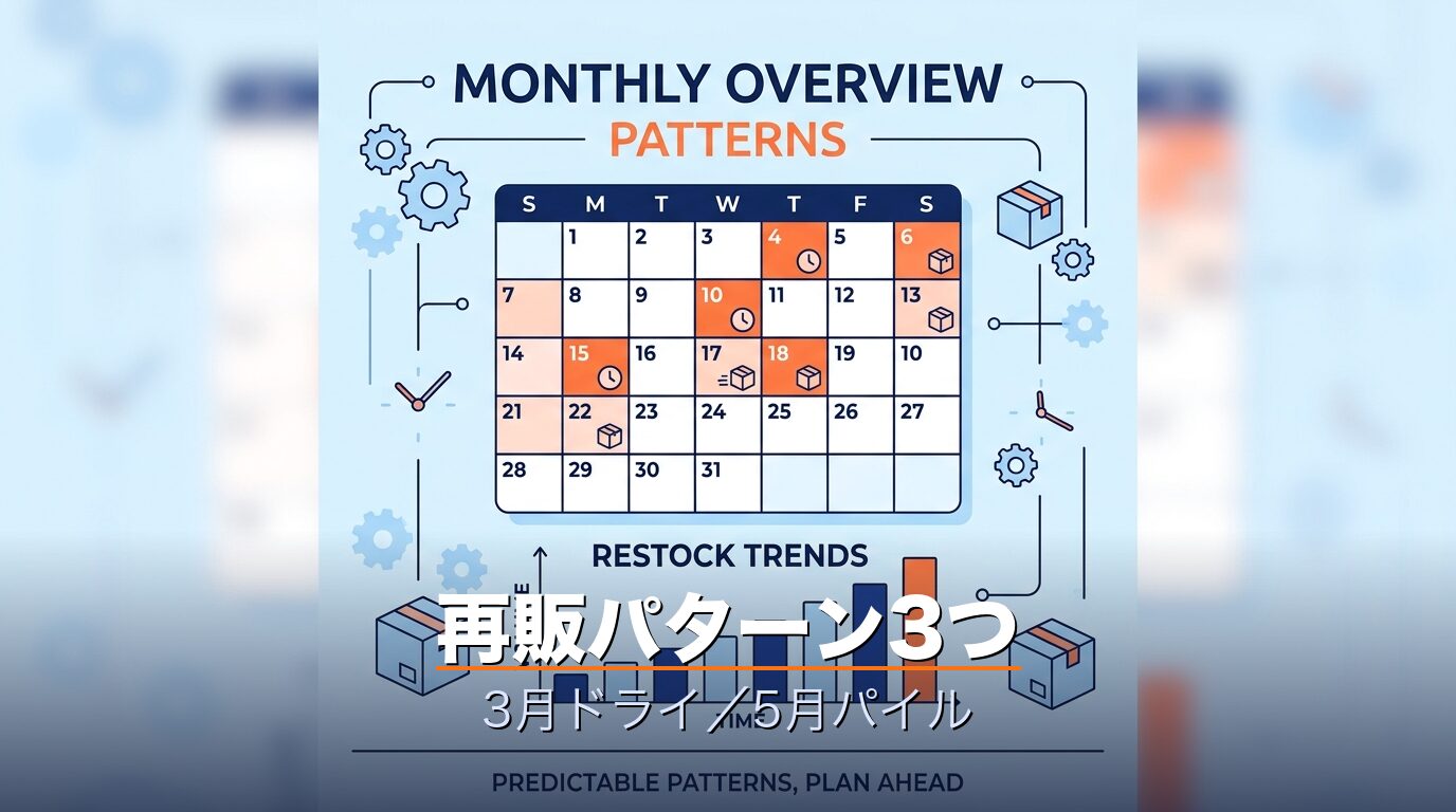 再販パターン3つ・3月ドライ／5月パイル