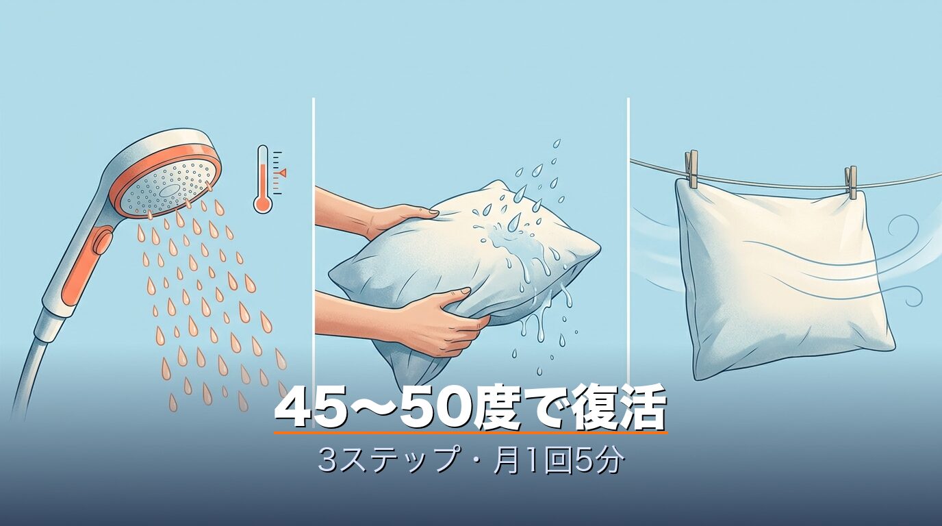 45〜50度シャワーで復活させる3ステップ手順