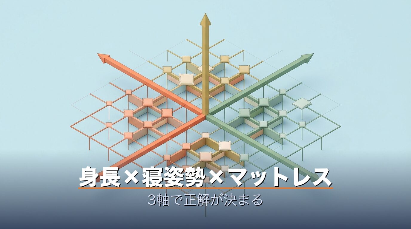 身長×寝姿勢×マットレス硬さの3軸マトリクス