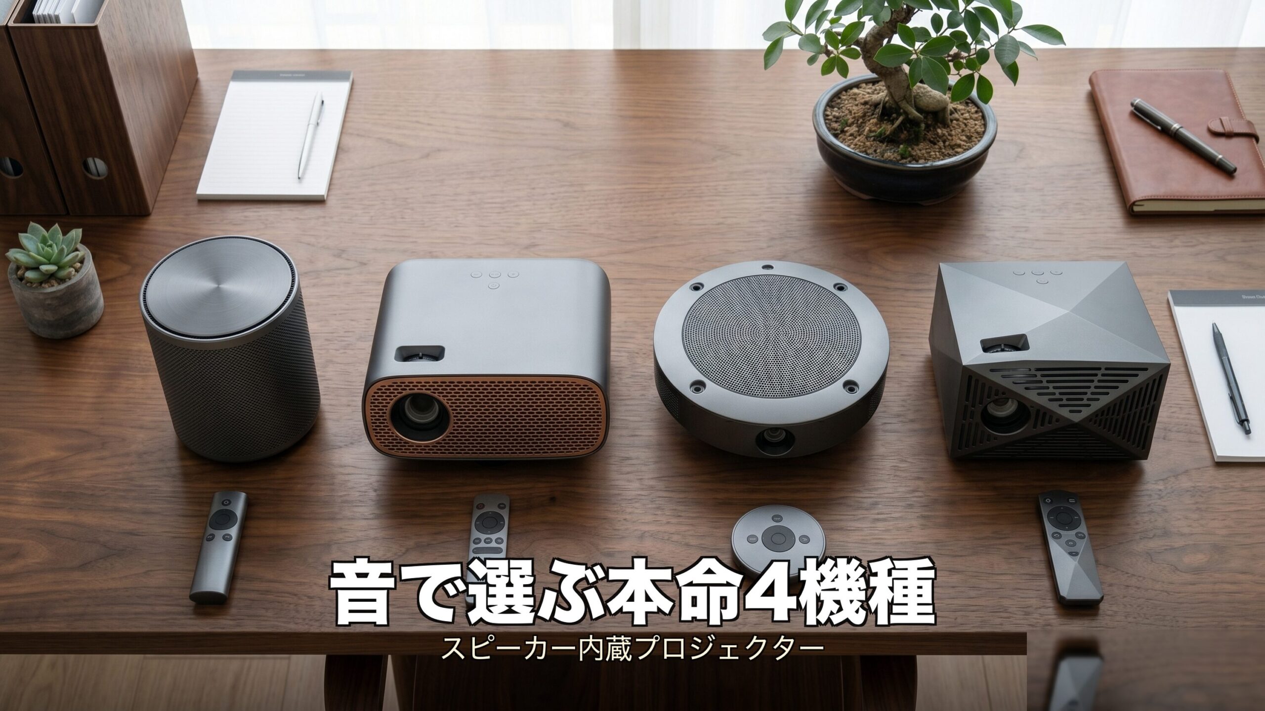 音にこだわるスピーカー内蔵プロジェクターおすすめ4機種の比較