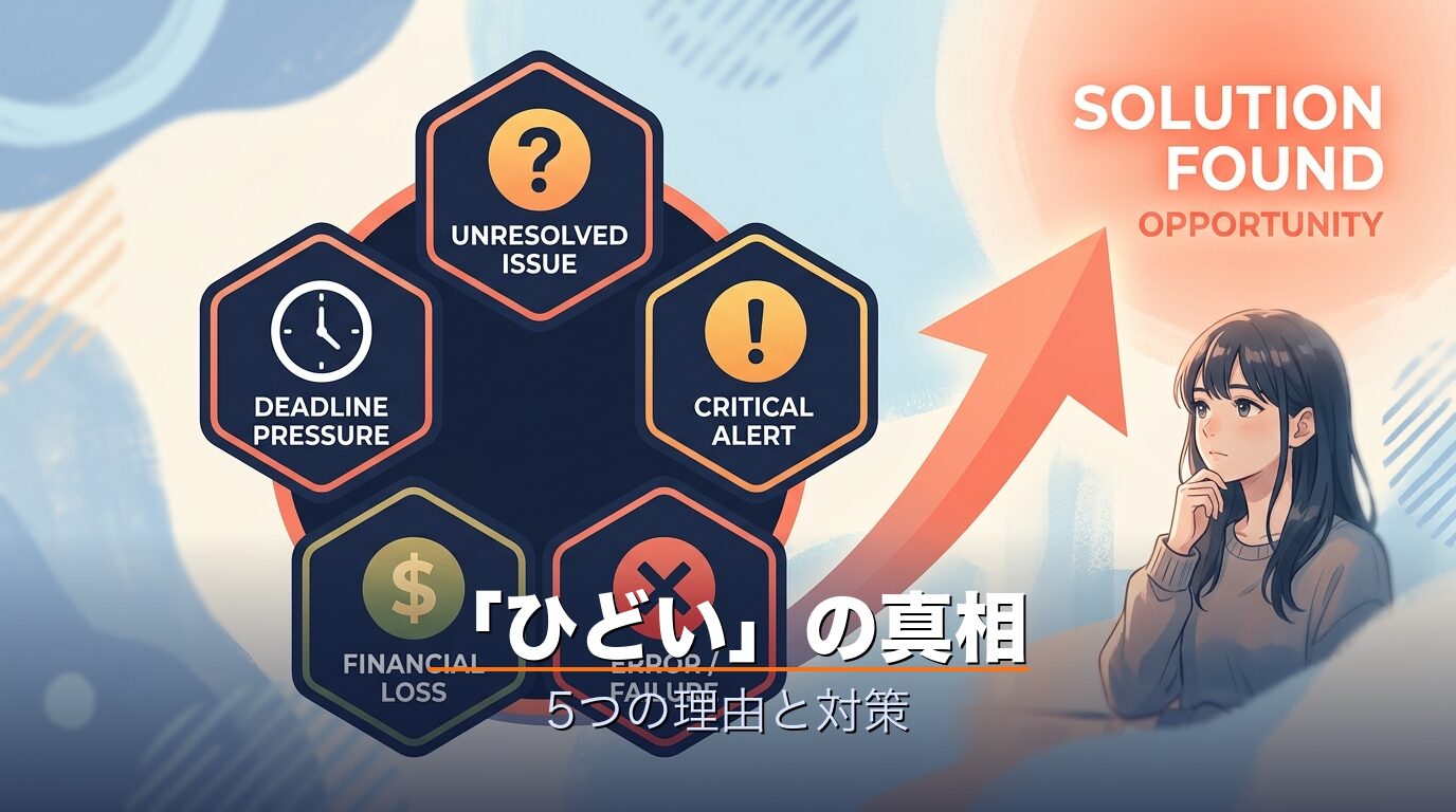 「ひどい」の5つの理由と対策