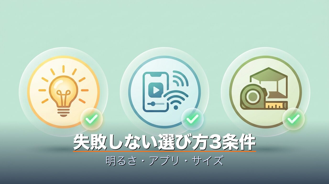 失敗しないプロジェクター選び方3条件(明るさ・アプリ・サイズ)