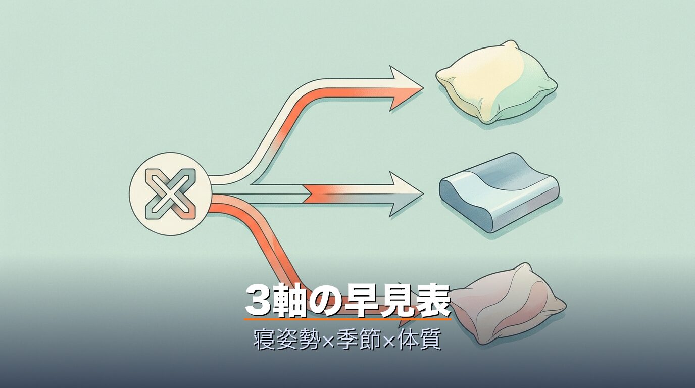 寝姿勢・季節・体質の3軸早見表