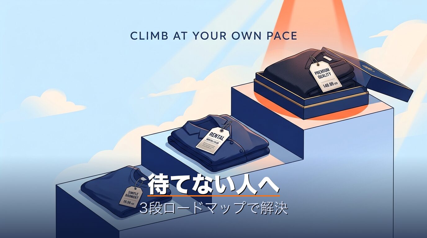 待てない人へ・3段ロードマップで試して買う