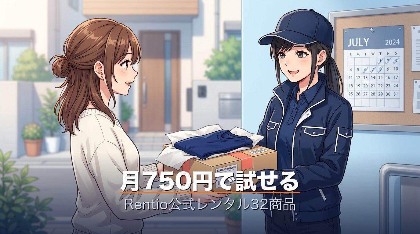 月750円で試せるRentio公式レンタル