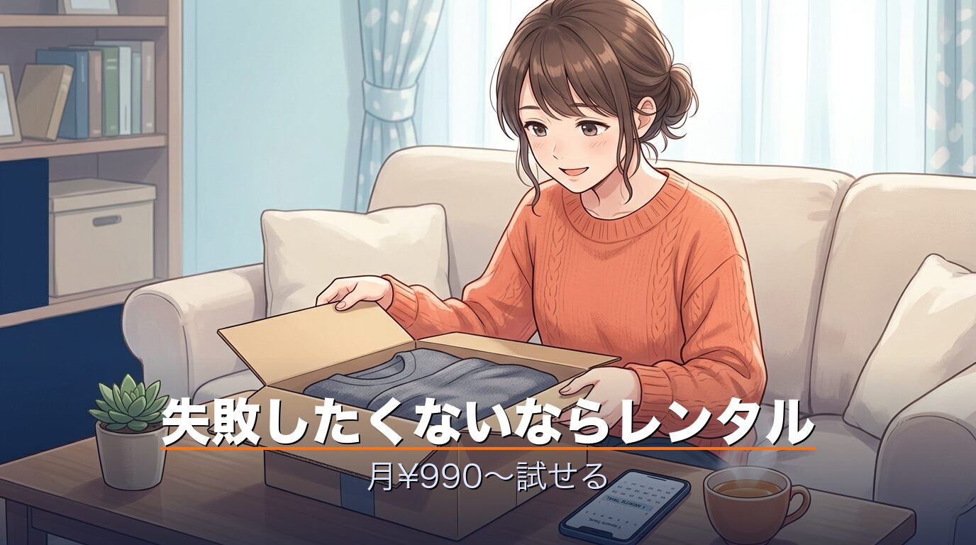 レンタルで試そうの安心イメージ