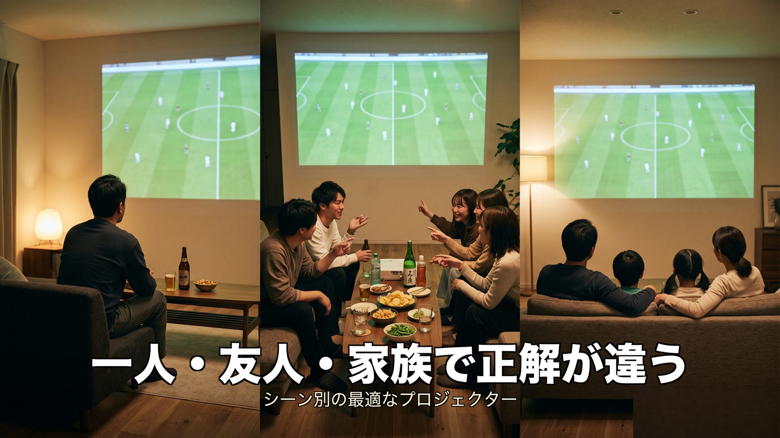 観戦シーン別の最適なプロジェクター選び