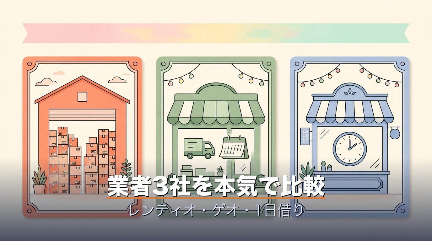プロジェクターレンタル業者3社の比較(レンティオ・ゲオ・1日借り)