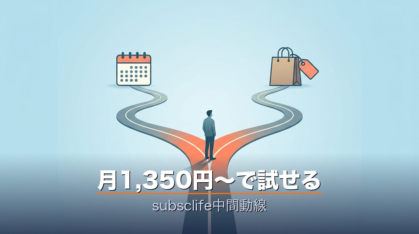 subsclifeとGYMGATEのレンタル中間動線