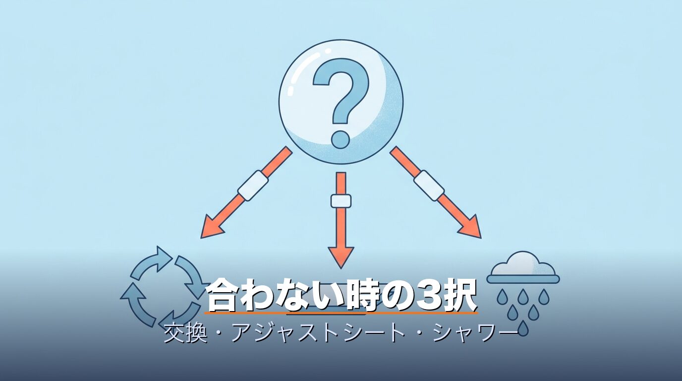 サイズが合わない時の3択フローチャート