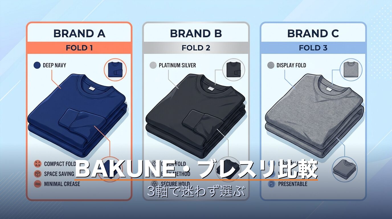 BAKUNE・ブレスリと3軸比較
