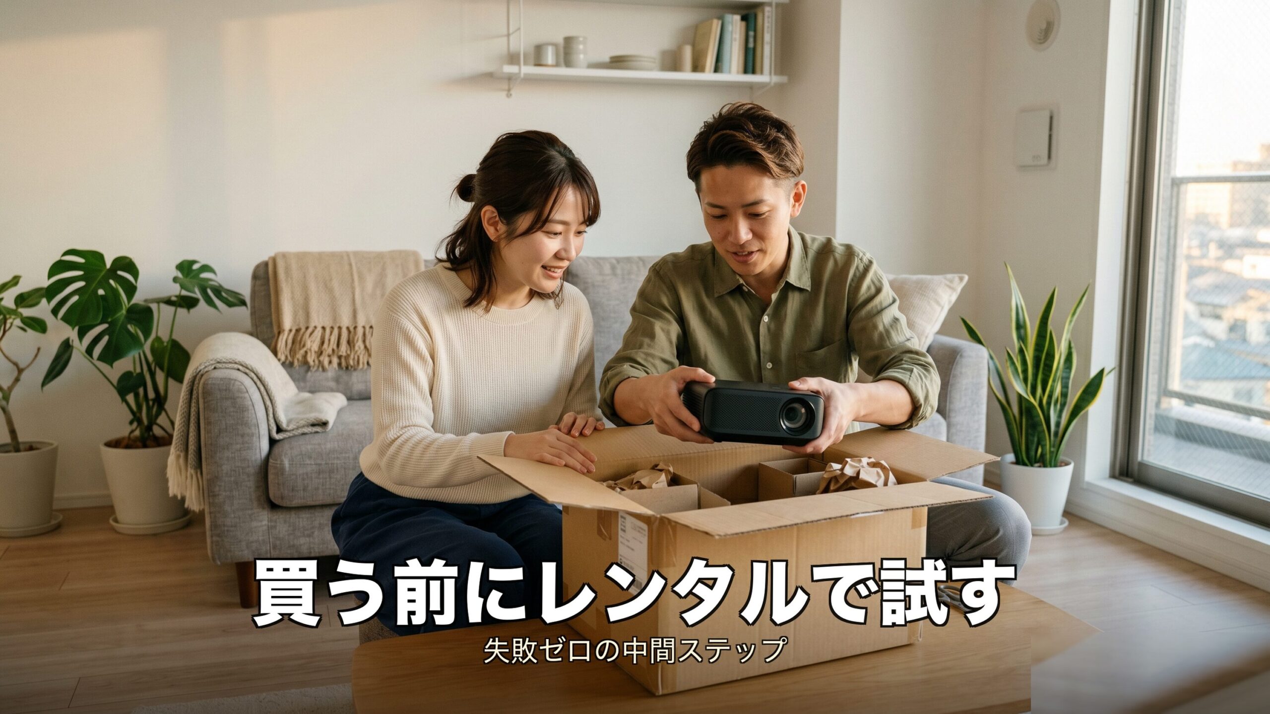 プロジェクターをレンタルで試す中間ステップ