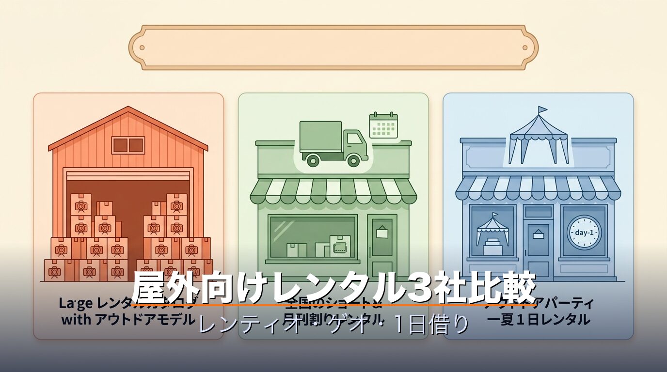 屋外向けプロジェクター3社レンタル比較(レンティオ・ゲオ・1日借り)