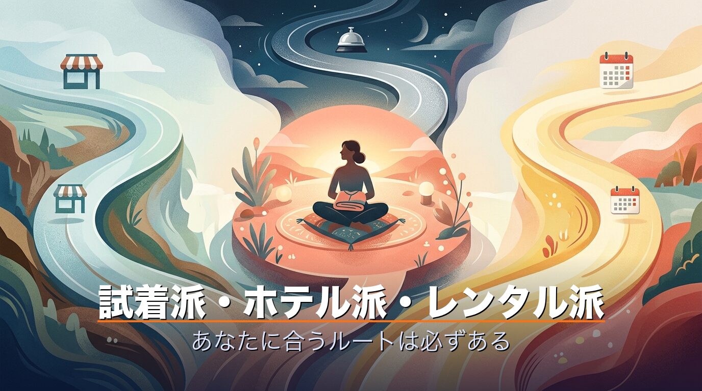 3本の道がゴールに集まる