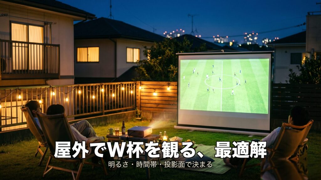 W杯屋外プロジェクター｜明るさ・ルーメンの正解