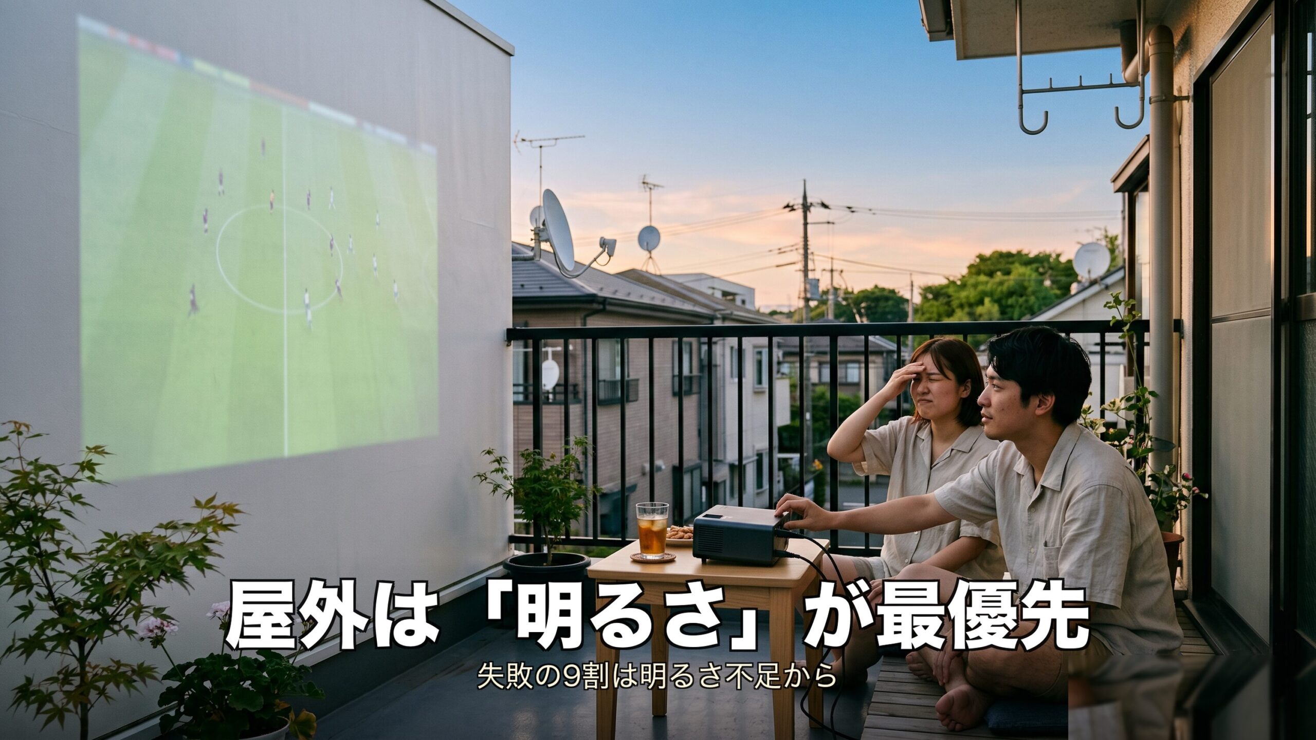W杯を屋外で観るなら|明るさで失敗しないことが最優先 のイメージ
