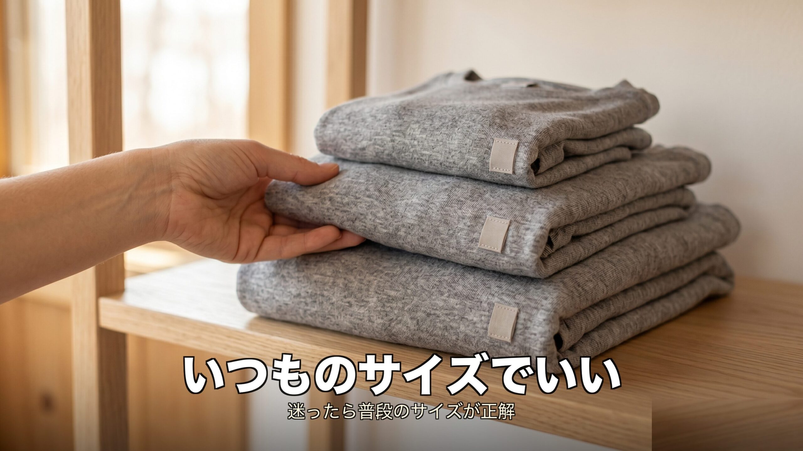 自分の体型に合ったサイズを選ぶイメージ