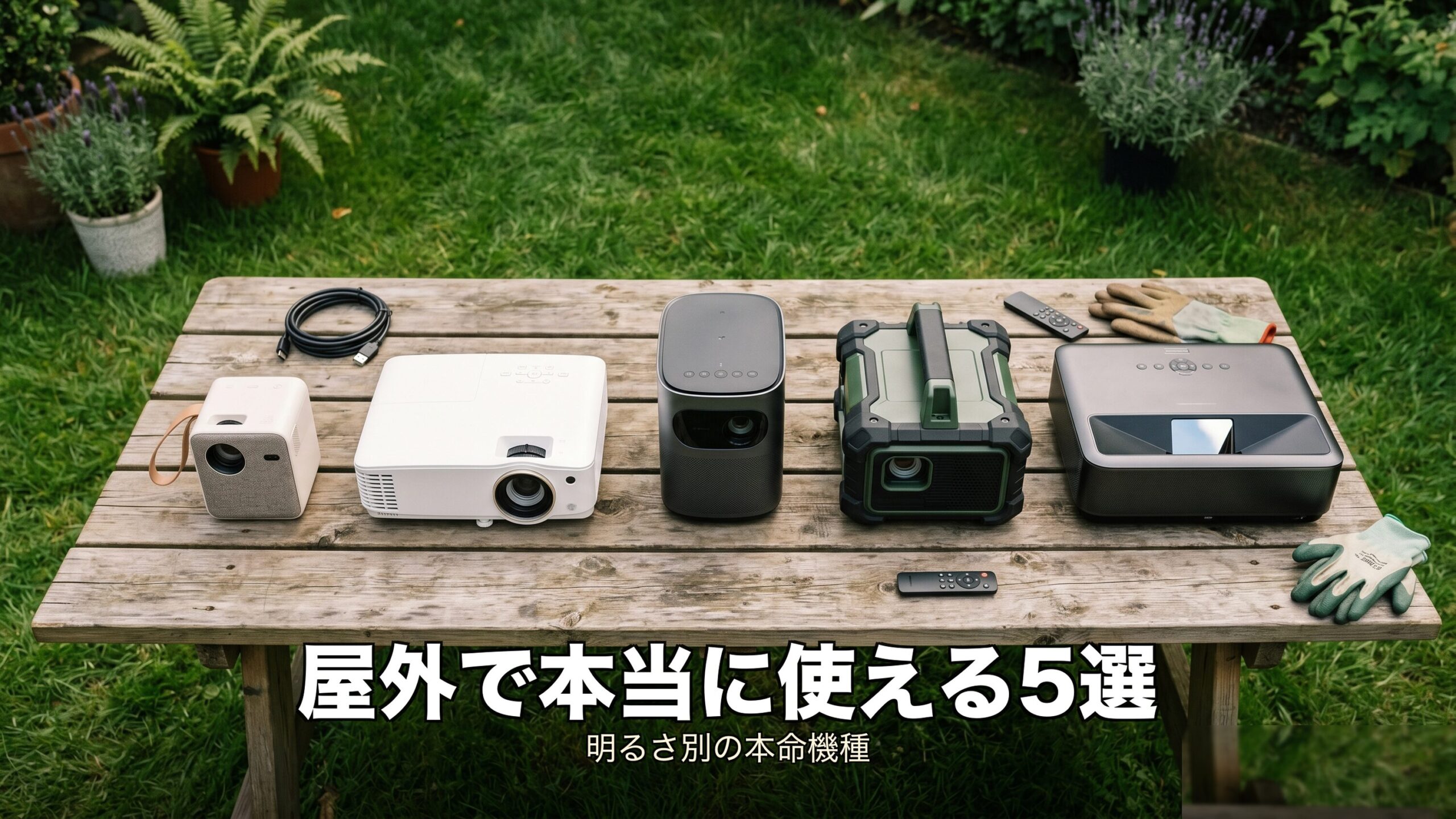 屋外で実用的なプロジェクター5選|明るさ別の選び方 のイメージ