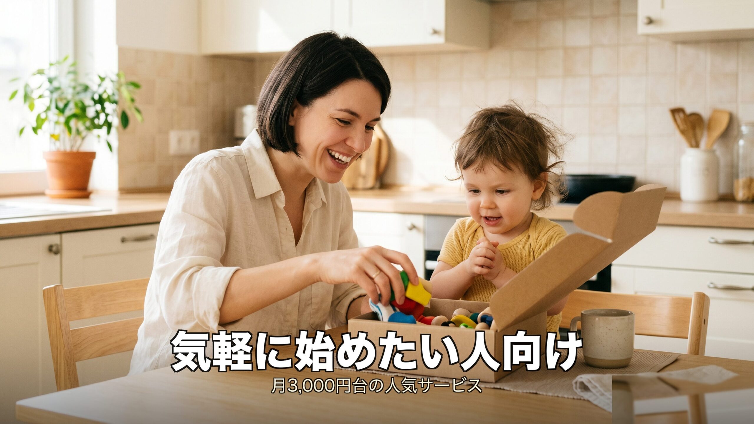 月3,000円台で気軽に始められる人気のおもちゃサブスクを紹介するイメージ