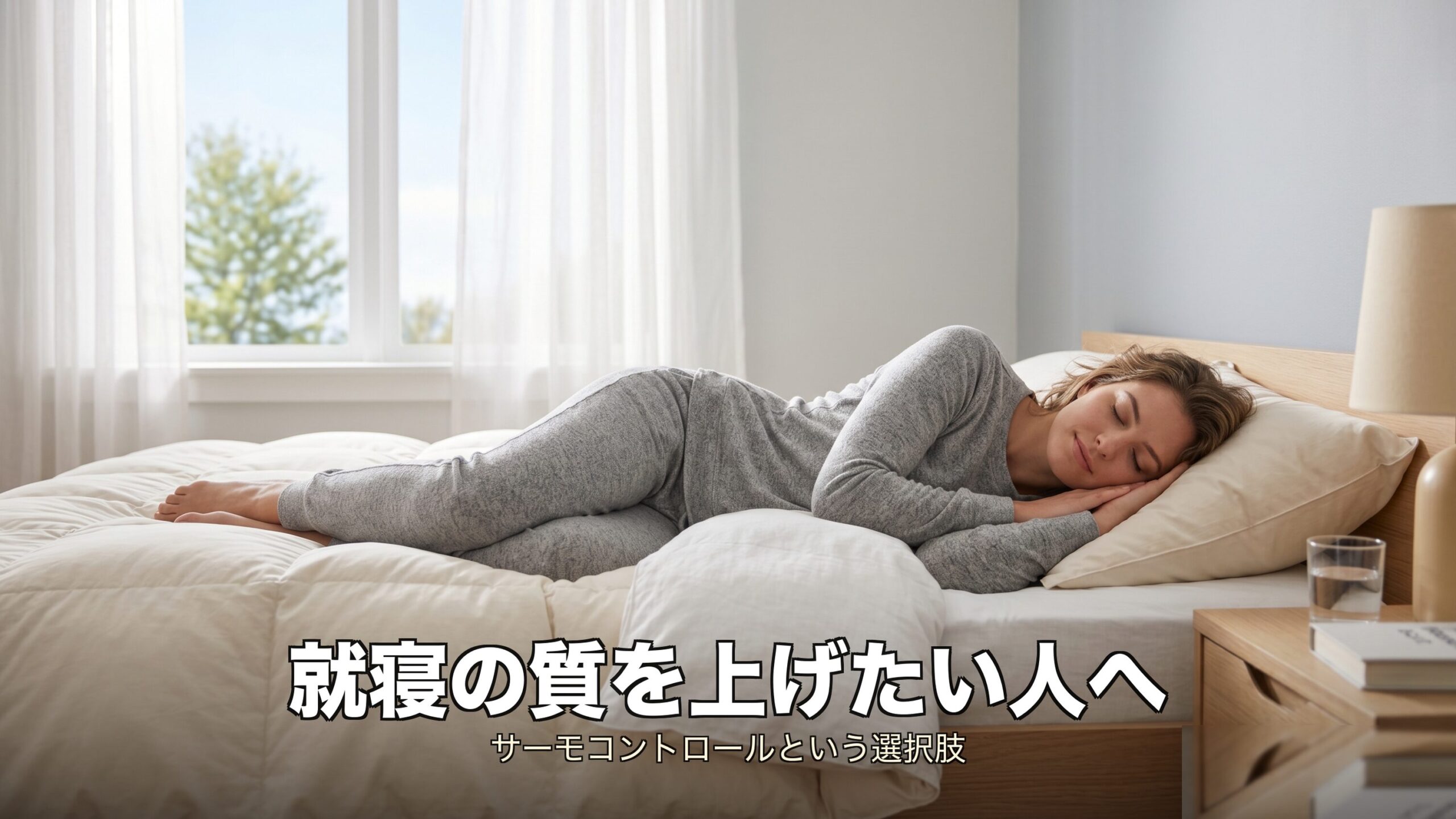 ブレインスリープ サーモコントロールで快適な就寝を示すイメージ