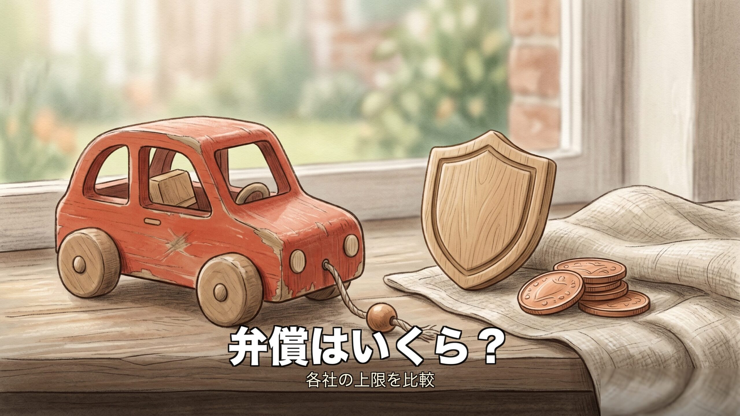 おもちゃを壊した・無くしたときの弁償の上限を各社で比較する表のイメージ