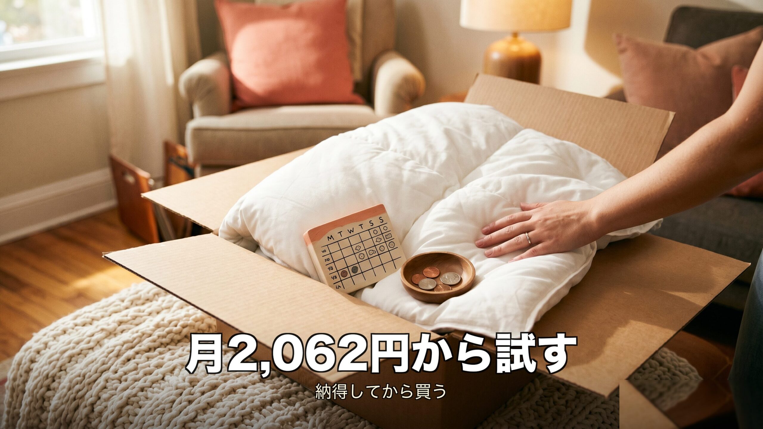 ブレインスリープ掛け布団を月2062円から自宅で試すサブスクのイメージ