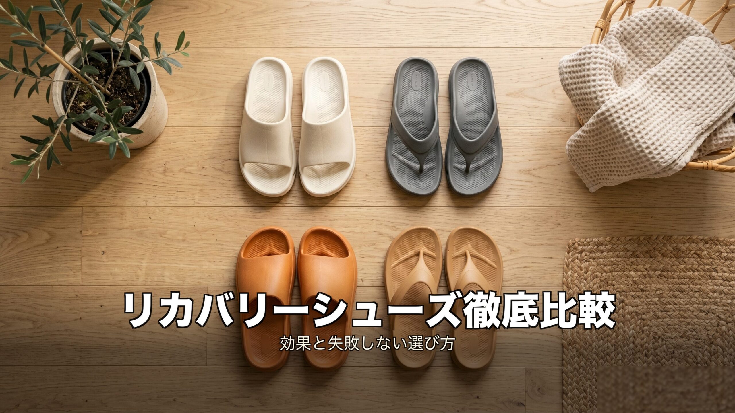リカバリーシューズおすすめ比較のアイキャッチ