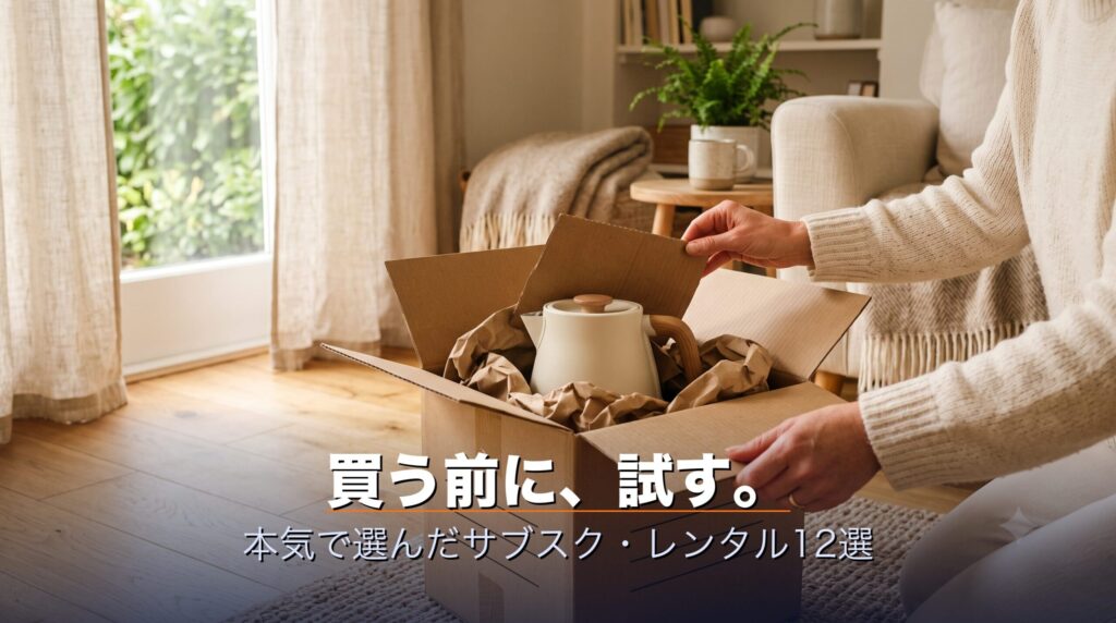 サブスク・レンタルおすすめ12選 買う前に試す賢い選び方