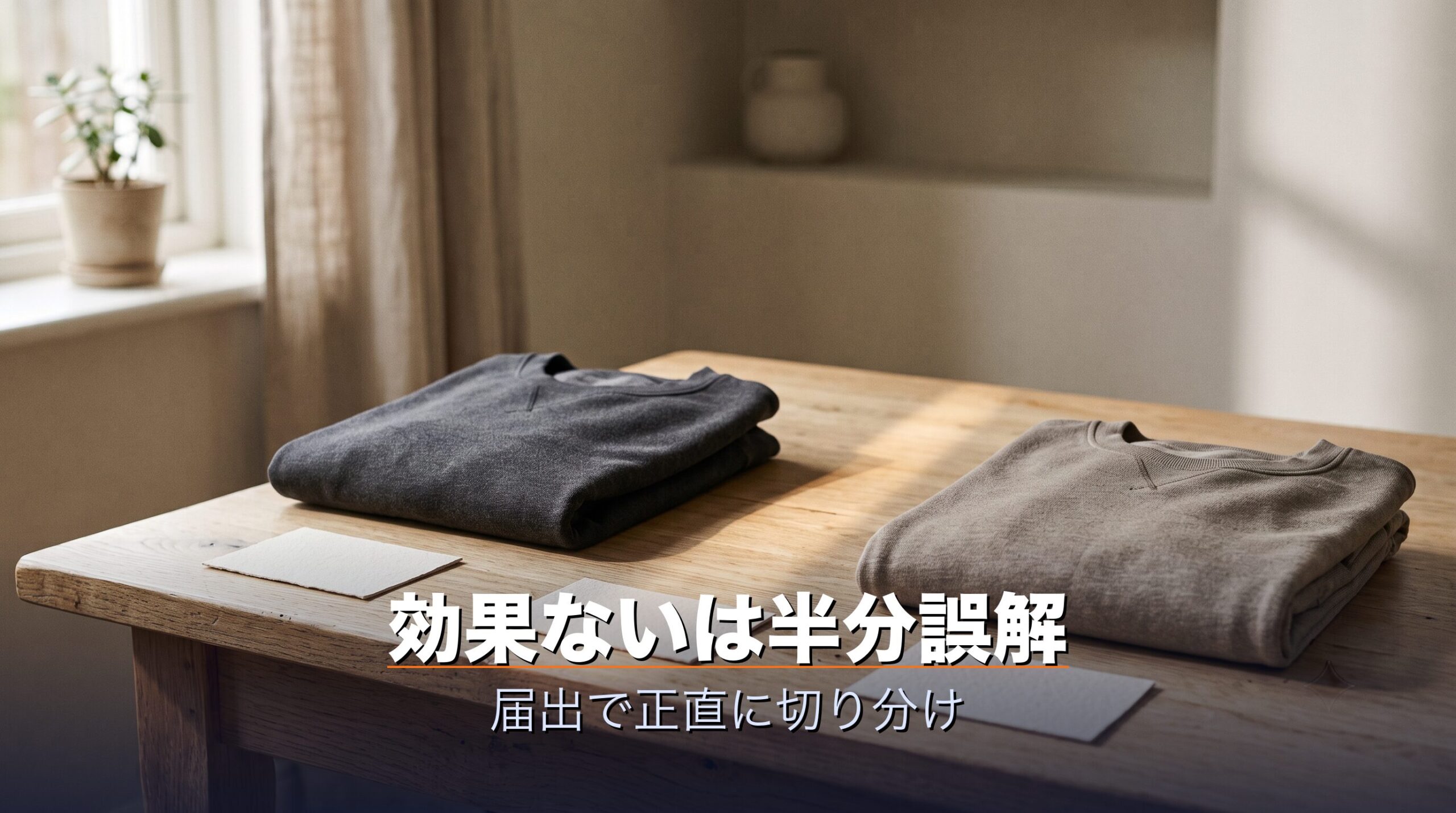 リカバリーウェアは効果ないという声は半分ホント半分誤解で医療機器の届出範囲で正直に切り分けるという結論のイメージ