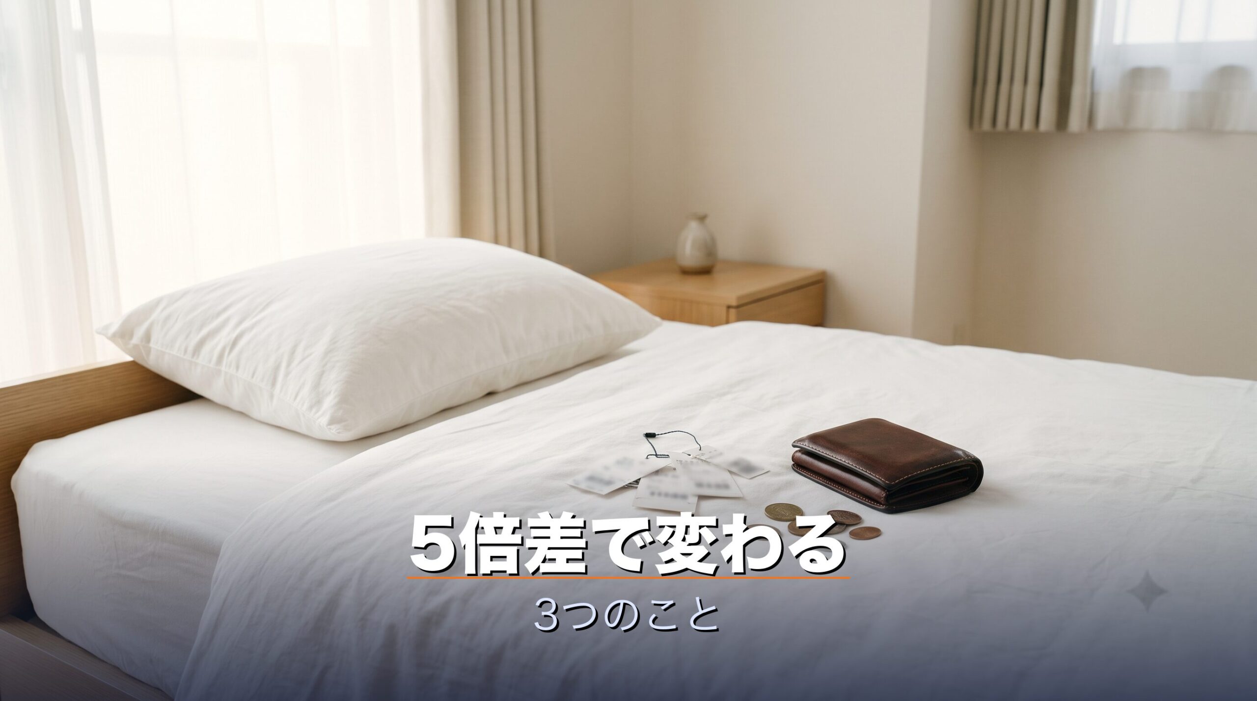 6990円と33000円の価格差5倍で何が変わるのかを財布と値札で考えるイメージ
