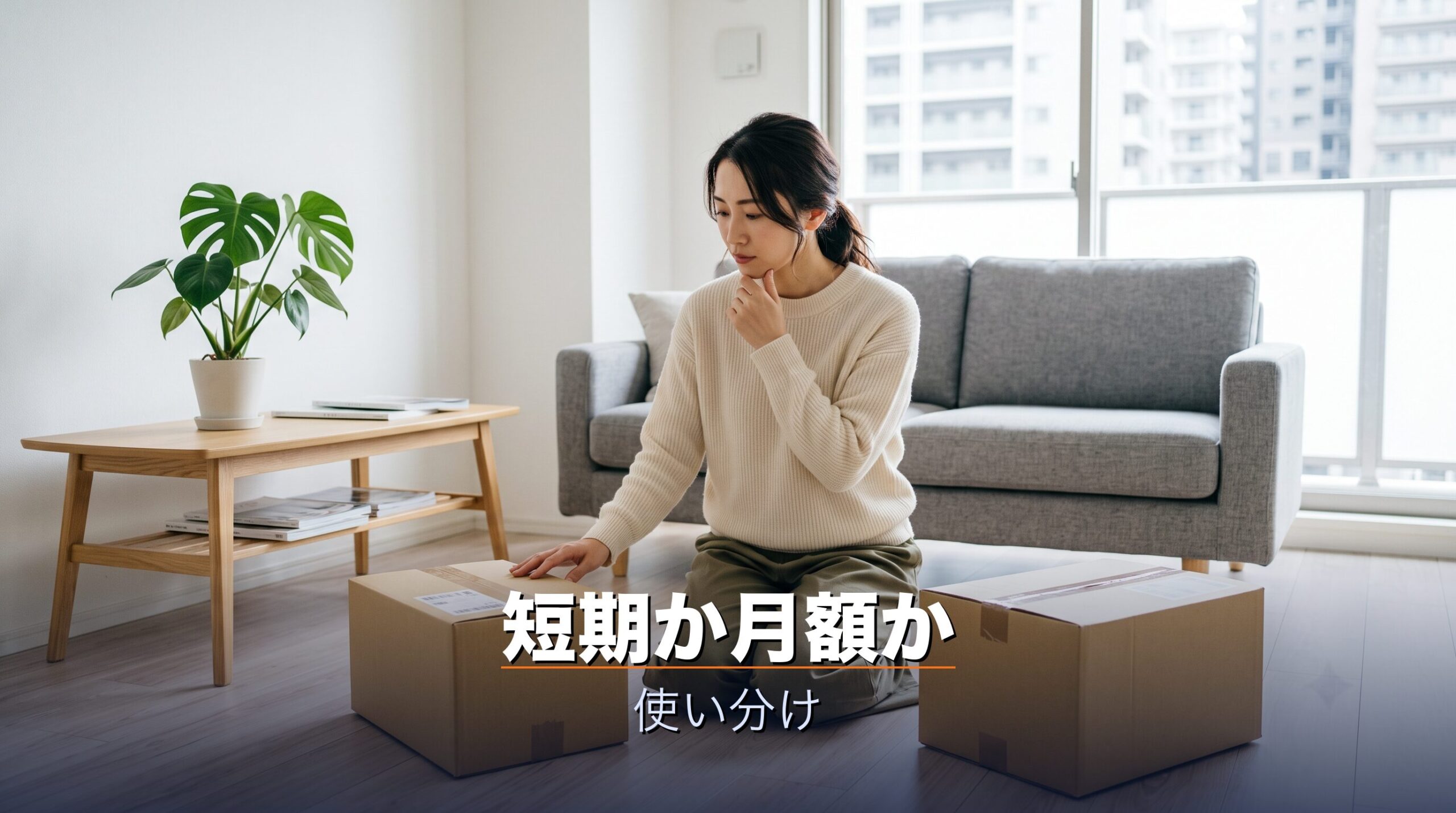 短期で試すならRentio月額でじっくり試すならエアクロモールという使い分けを比較するイメージ