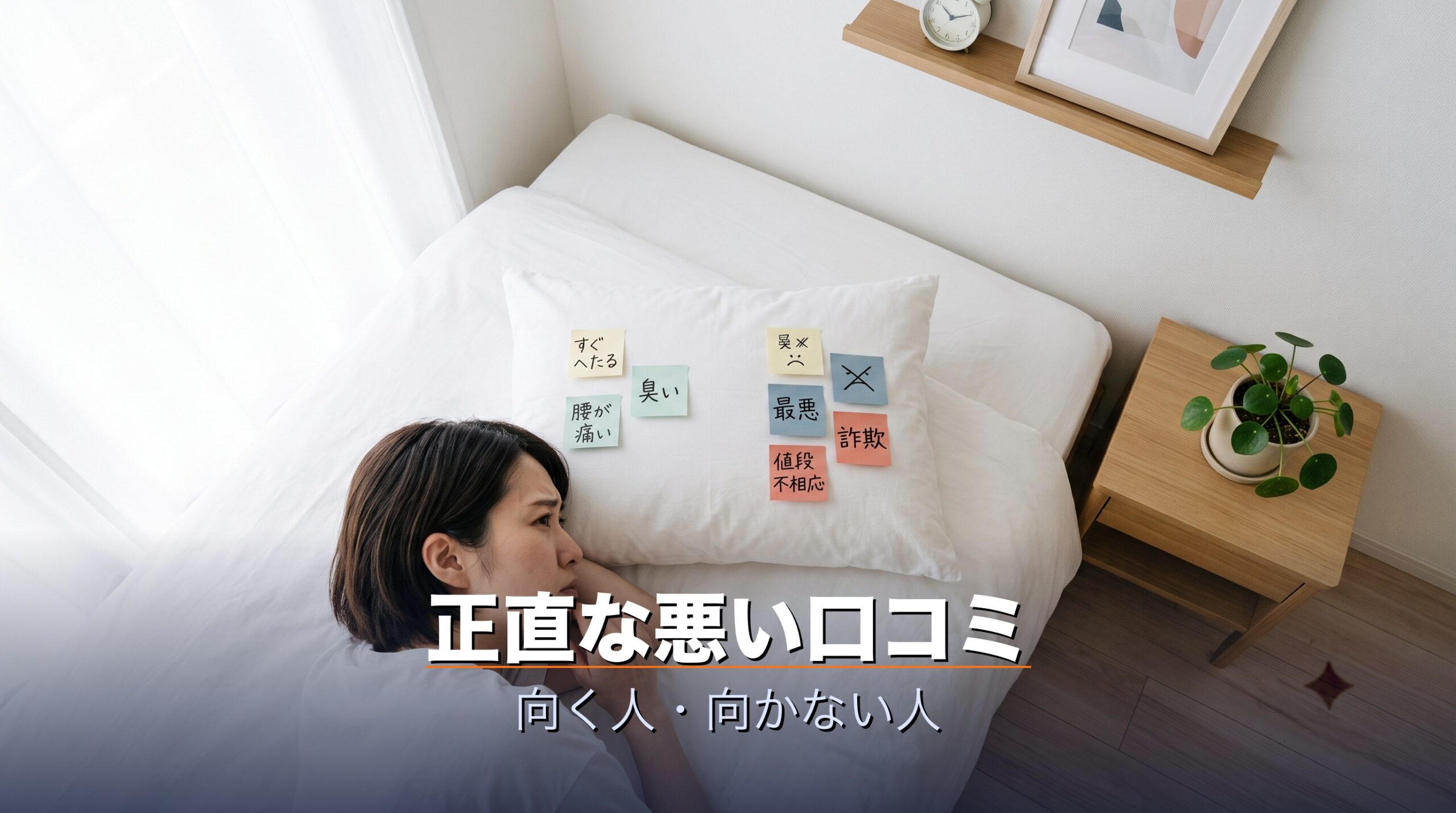 ブレインスリープの正直な悪い口コミと向く人向かない人を整理するイメージ