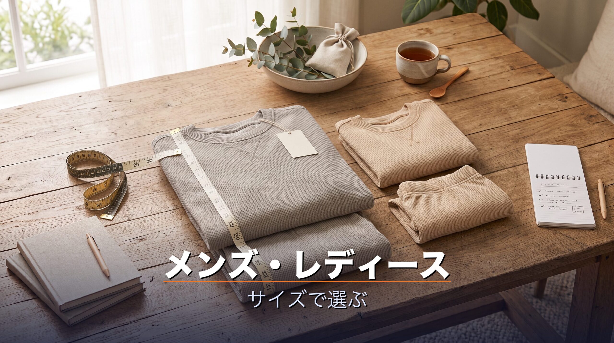 メンズとレディースでサイズ設計が違いフィットが効果に関わるという性別で選ぶ注意点のイメージ