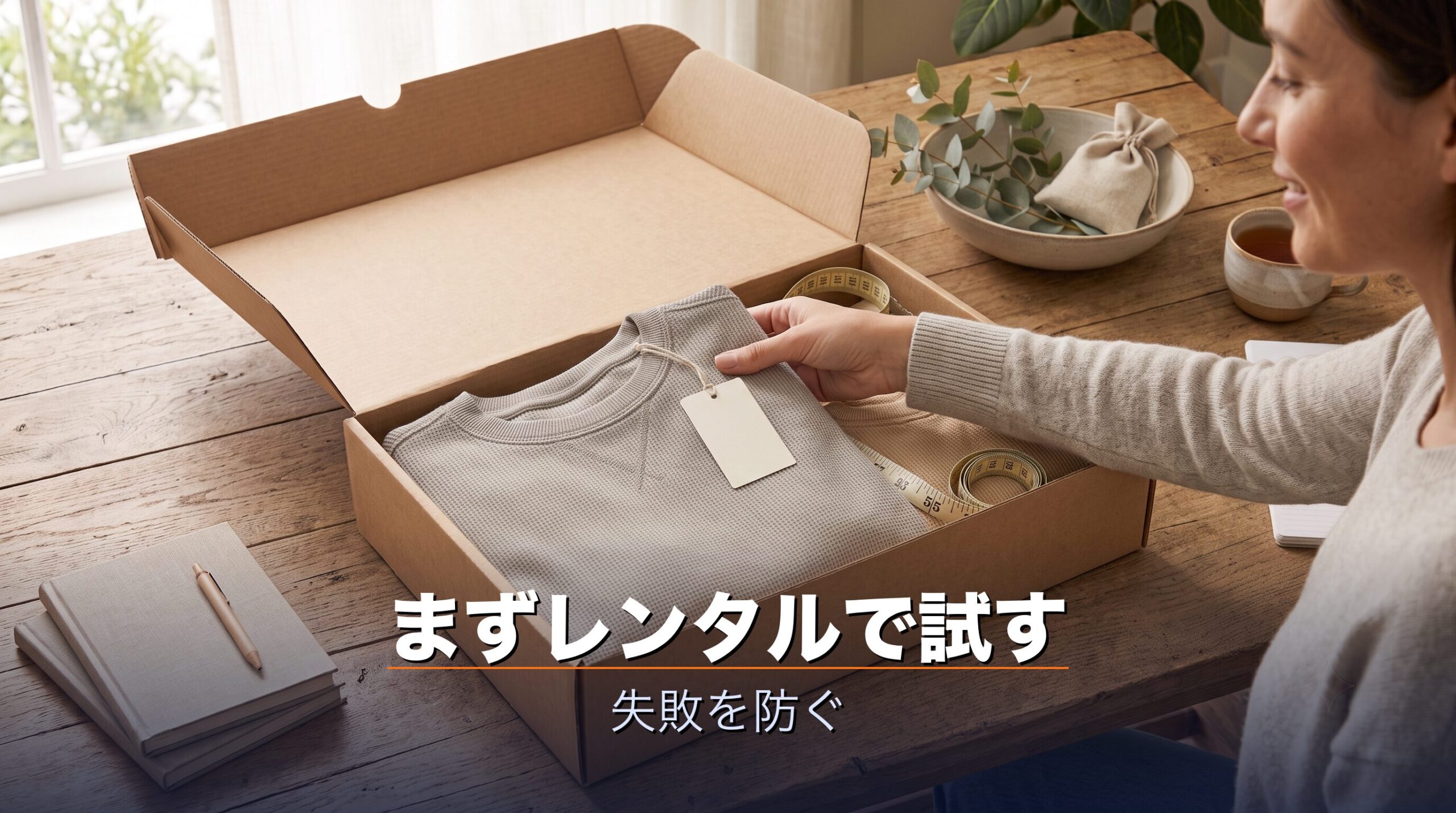 高額なリカバリーウェアはいきなり買わずレンタルでまず試すという選択肢のイメージ