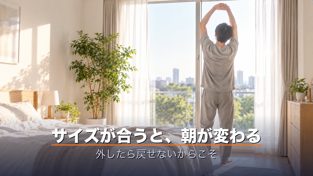 サイズが合うと、朝が変わる