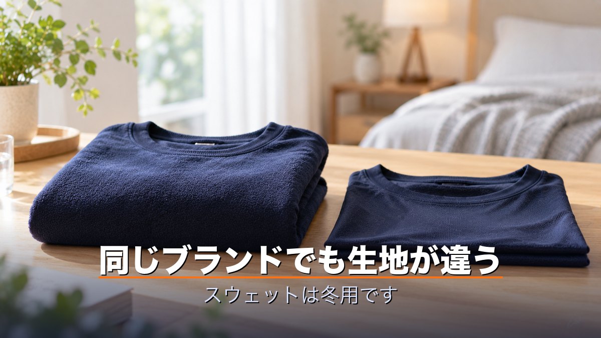 同じブランドでも生地が違う