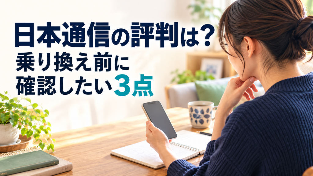 日本通信の評判は？乗り換え前に確認したい3点
